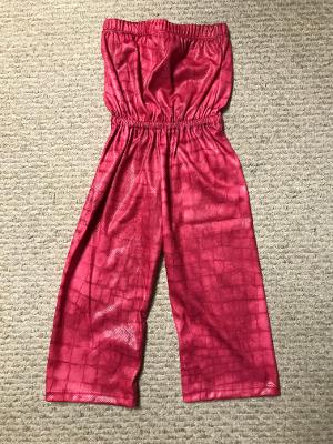 STRAPLESS JUMPSUIT PINK CROC