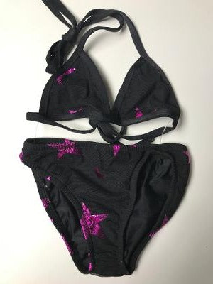 Magenta Foil Stars Bikini