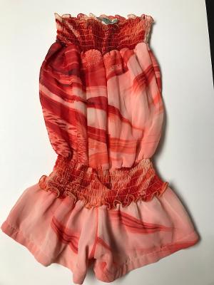 SMOCKED ROMPER FIRE STREAK