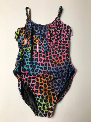 MULTI CHEETAH 1PC FRINGE TANKSUIT