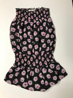 SMOCKED ROMPER BLACK DAISY