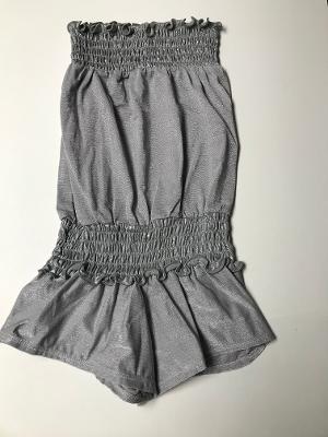 SMOCKED ROMPER METAL SHIMMER