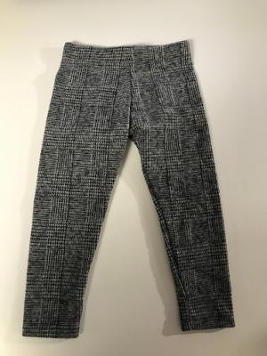 Charcoal Knit Plaid Infant Legging