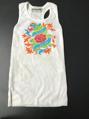 WHITE TRUE LOVE FITTED TANK TOP