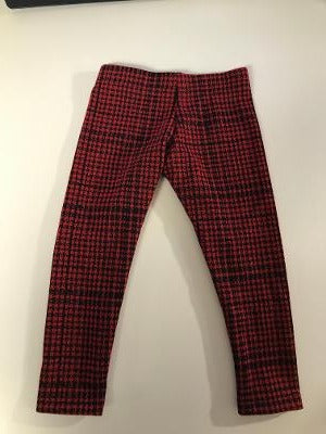 Red Black Knit Plaid