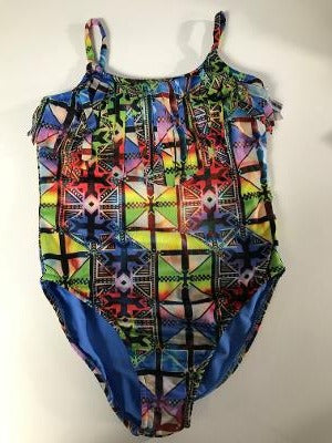 Blue Stain Glass Fringe Tanksuit