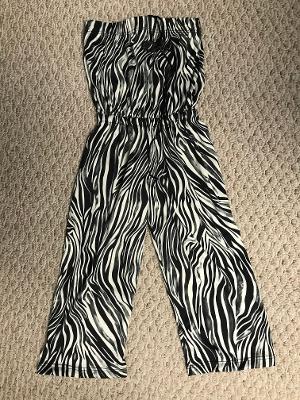 STRAPLESS JUMPSUIT ZEBRA