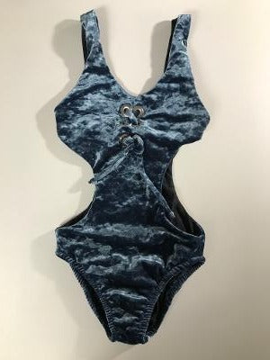 Ice Velvet Monokini Lace Up Gromment