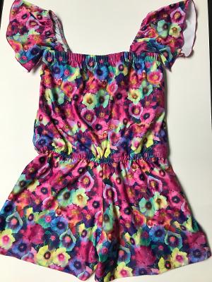 BEACH ROMPER PINK FORAL