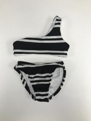Black Stripe 1 Shoulder Bikini