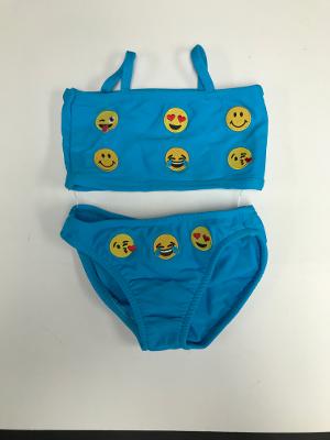 Turq Bandeau Bikini/Emojis