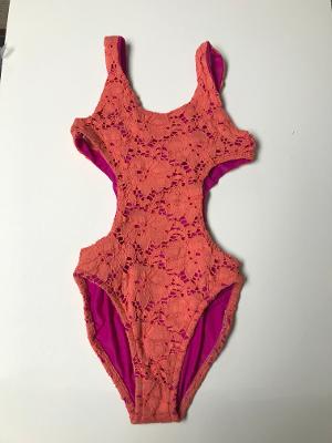 CORAL CROCHET MONOKINI