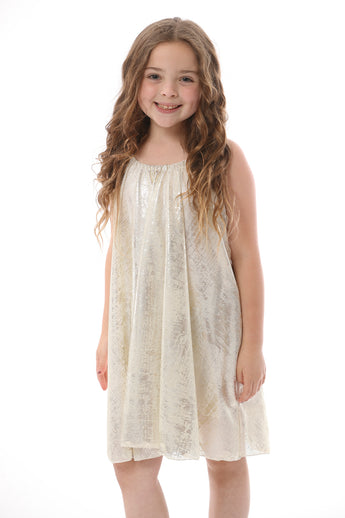 Gold Brush Trapeze Dress