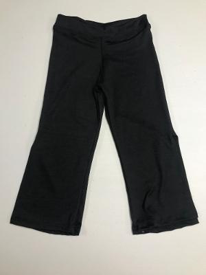 Black Brush Lycra Slit Beach Pant