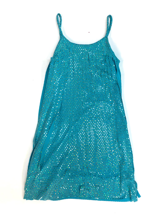 Turquoise Twinkle Cut Fringe Dress