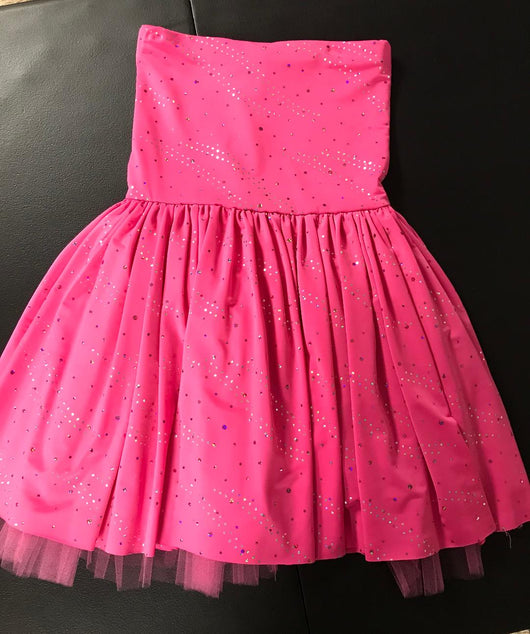 Pink Sparkle Sequin Dot Party Dress