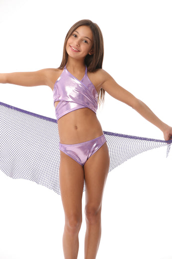 LAVANDER SPARKLE WRAPKINI