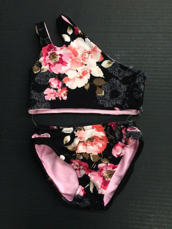 Riviera Rose Slit Angle Open Side Bikini