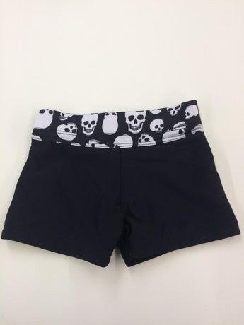 BOYS TODDLER SWIM TRUNK SKULL/BLACK