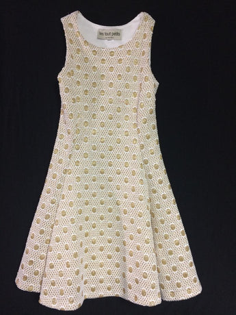 Gold Dot Fit/Flare Dress