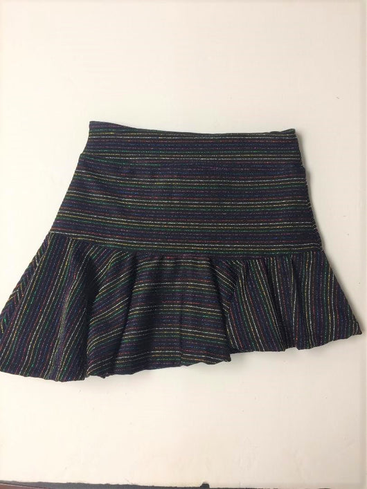 METALLIC MULTI STRIP ASSYM SKIRT