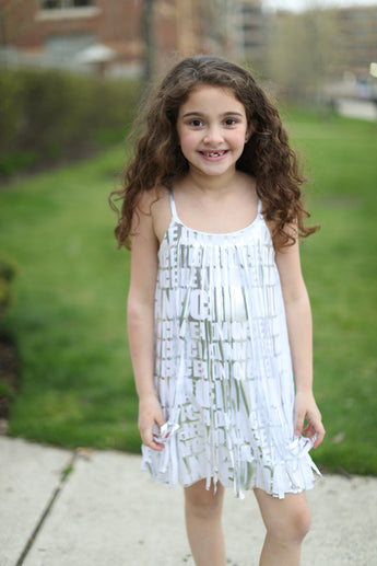 White Dance Cut Fringe Dress