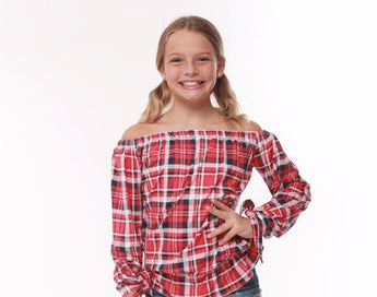 Red Plaid  Gigi Tops