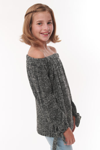 Grey Sweater Gigi top