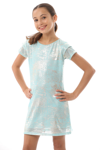 Aquamarine Cap Sleeve Dress