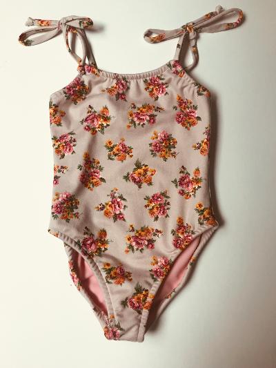 Mini Floral Tie Bow Tanksuit