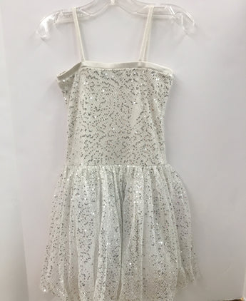 White Silver Party Dress