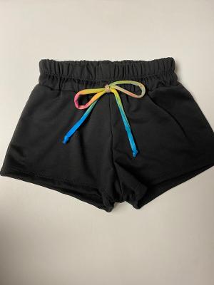 Black High Waist Short/Summer Tie