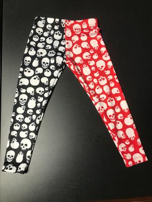 Skulls Black/Red  Split Legging