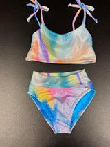 Infant Sunset Beach Bow Tie High Waist Bikini