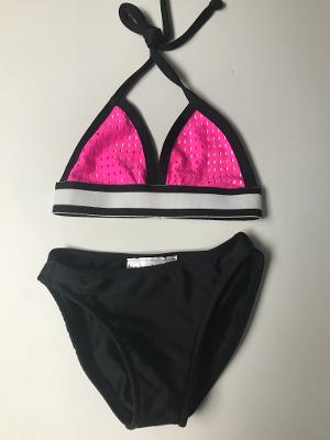 Pink Mesh/Black  Athletic Bikini