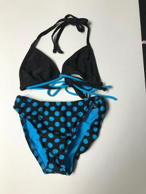 Black/ Turq Dot Bikini/strings