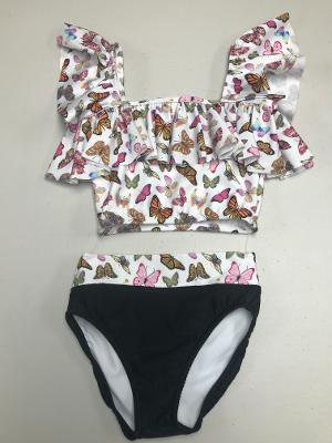 White Butterfly Zoey Ruffle Bikini