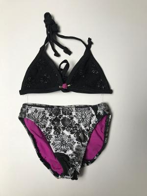 Black Crochet/Black Paisley Bikini
