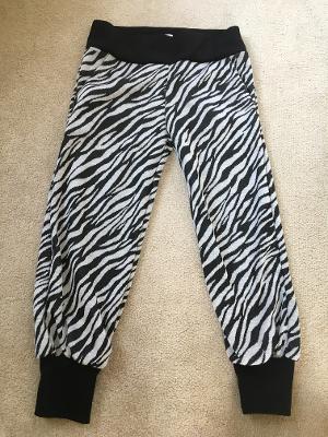 Banded jogger pocket knit zebra