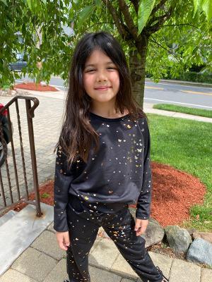 Black Metallic Butterfly Sweatshirt Only