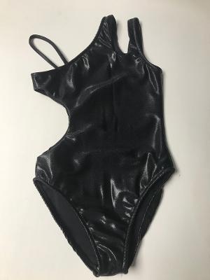 Black Foil Slit 1 Shoulder Monokini