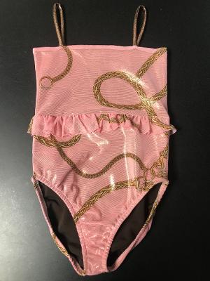 Pink Chain Ruffle Tanksuit