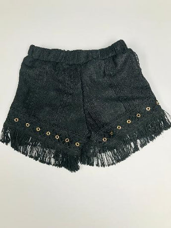 Black Column Short Fringe Trim