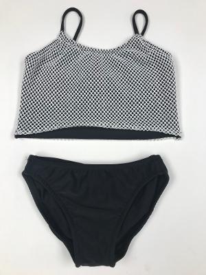 White Fish Net Black Cropkini