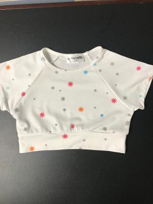White FireWorks Crop Sweatshirt