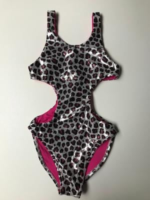 Pink/Black Foil Cheetah Monokini