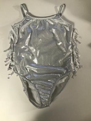 Silver Lazer Dot Side Fringe Tanksuit