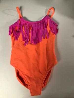 Hot Orange/Pink Fringe Tanksuit