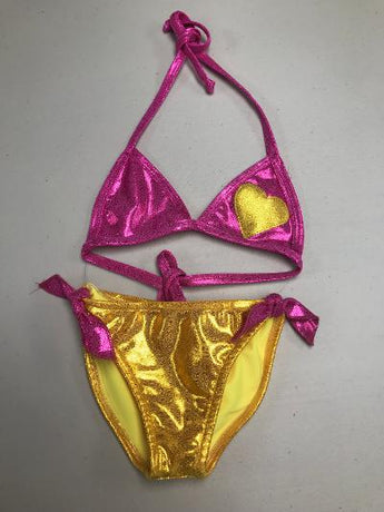 Hot Foil Pink/Lemon Bikini/Heart