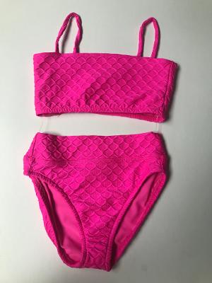 Hot Pink Mermaid Scale HW Bandeau Bikini